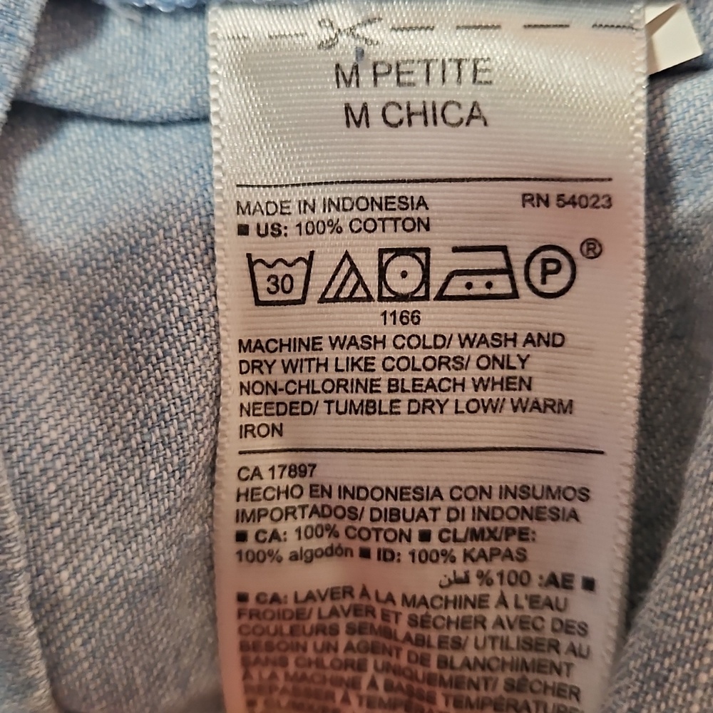 Old Navy Womens M Petite Light Blue Denim Jumpsuit - Picture 8 of 8